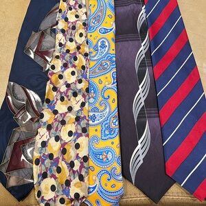 Five silk ties